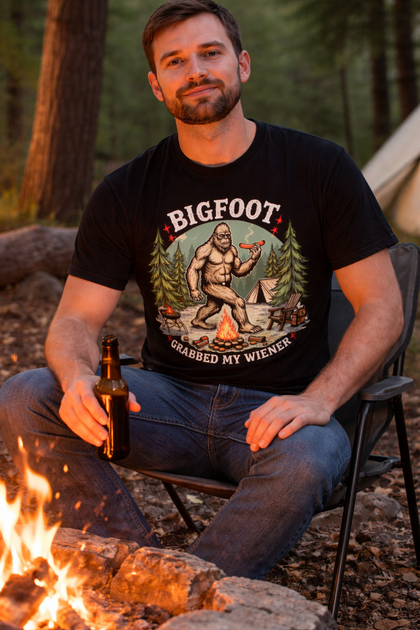 Bigfoot Grabbed My Wiener Funny T-Shirt | Cryptid Tee – NH