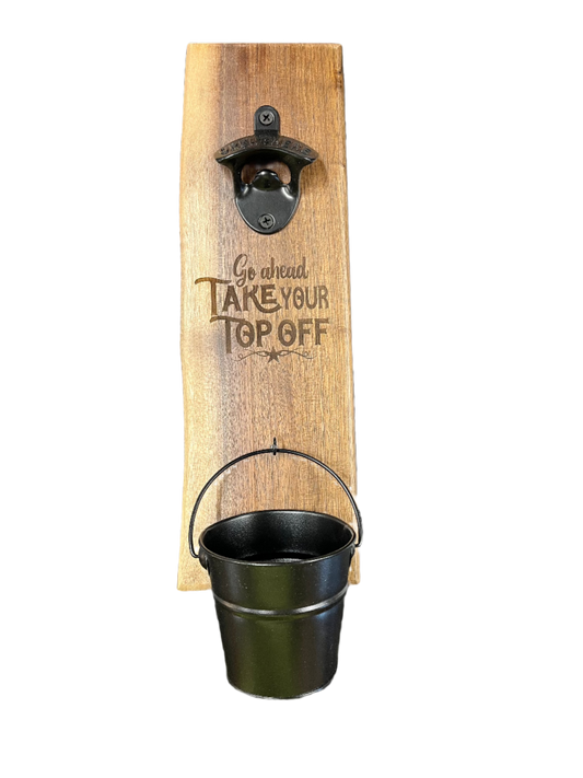 Bottle Opener Rustic Take your Top off