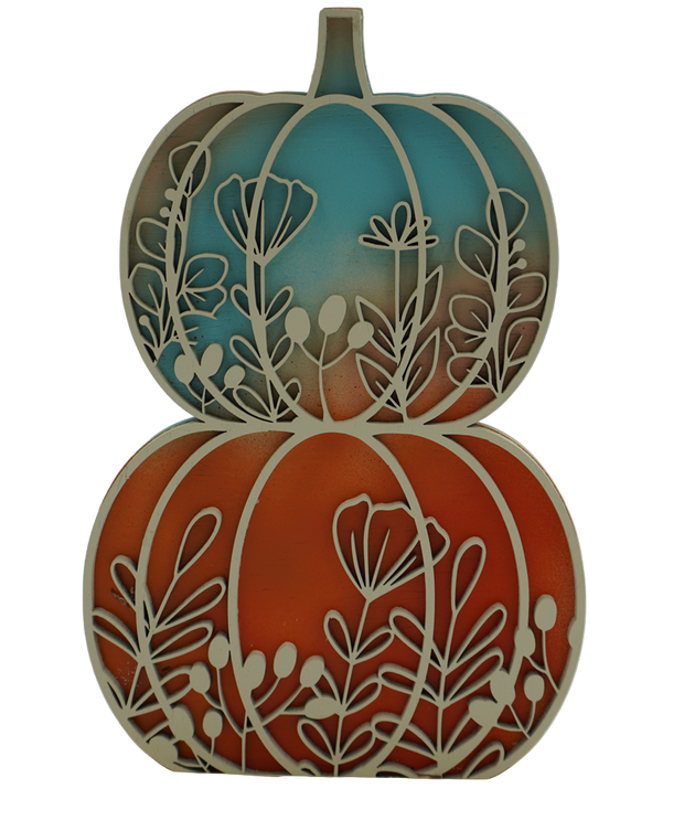 Floral Pumpkin Double Stack