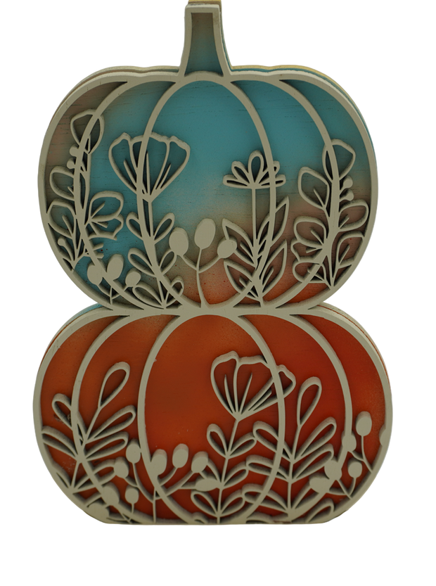Floral Pumpkin Double Stack