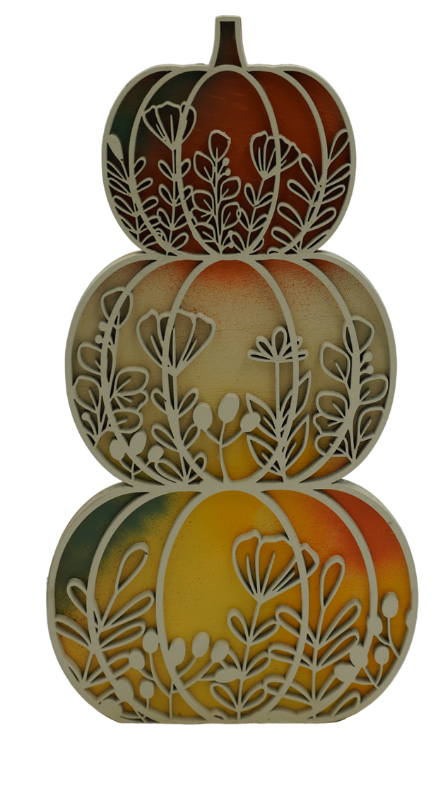 Floral Pumpkin Tiple Stack