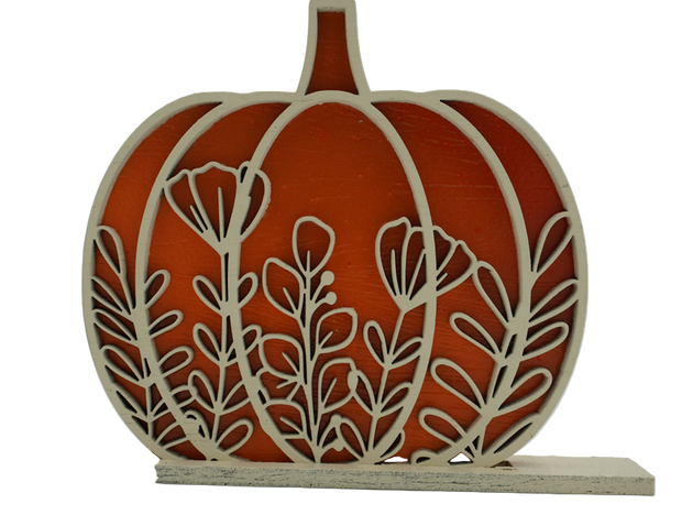 Floral Pumpkin Single Stack