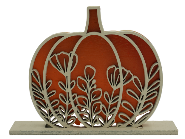 Floral Pumpkin Single Stack