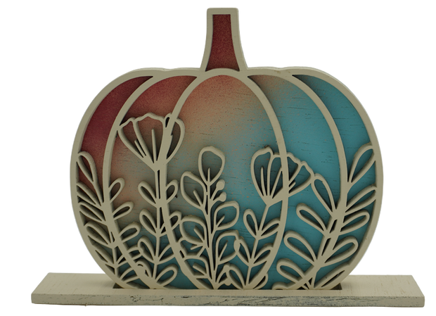 Floral Pumpkin Single Stack