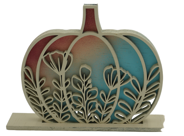 Floral Pumpkin Single Stack