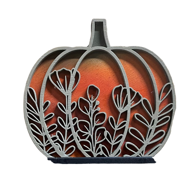 Floral Pumpkin Single Stack