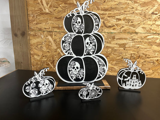 Spooky Stacked Pumpkin Set