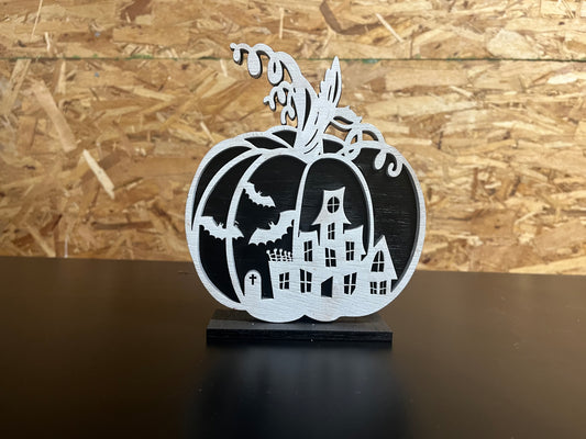 Spooky Small Haunted House Pumpkin