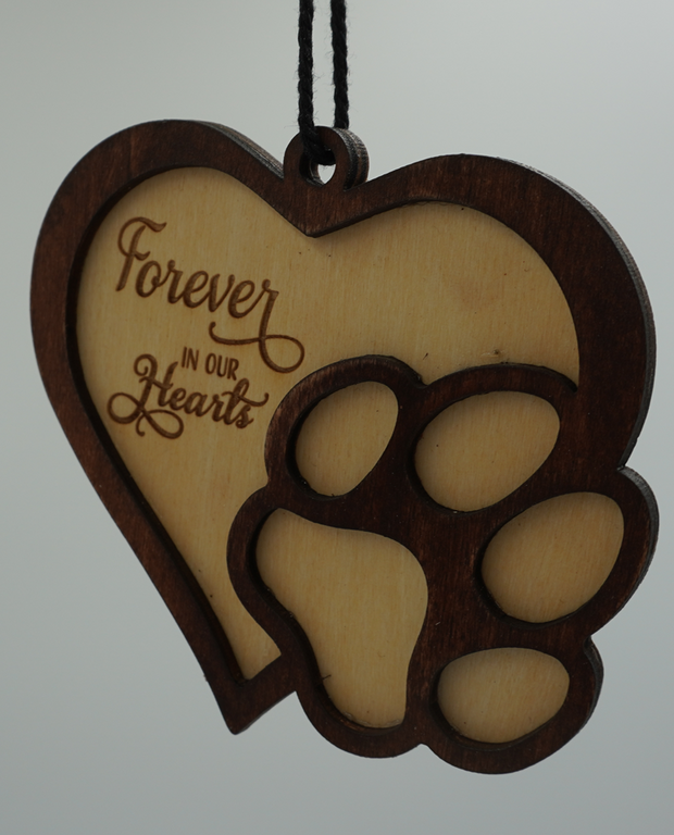 Ornament Forever in our hearts Paw
